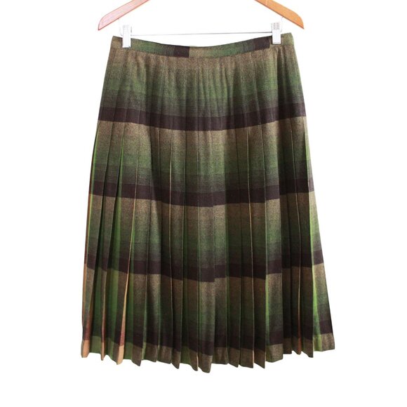 Sportrite In’n Outer Vintage Wool Pleated Midi Skirt - Picture 1 of 12